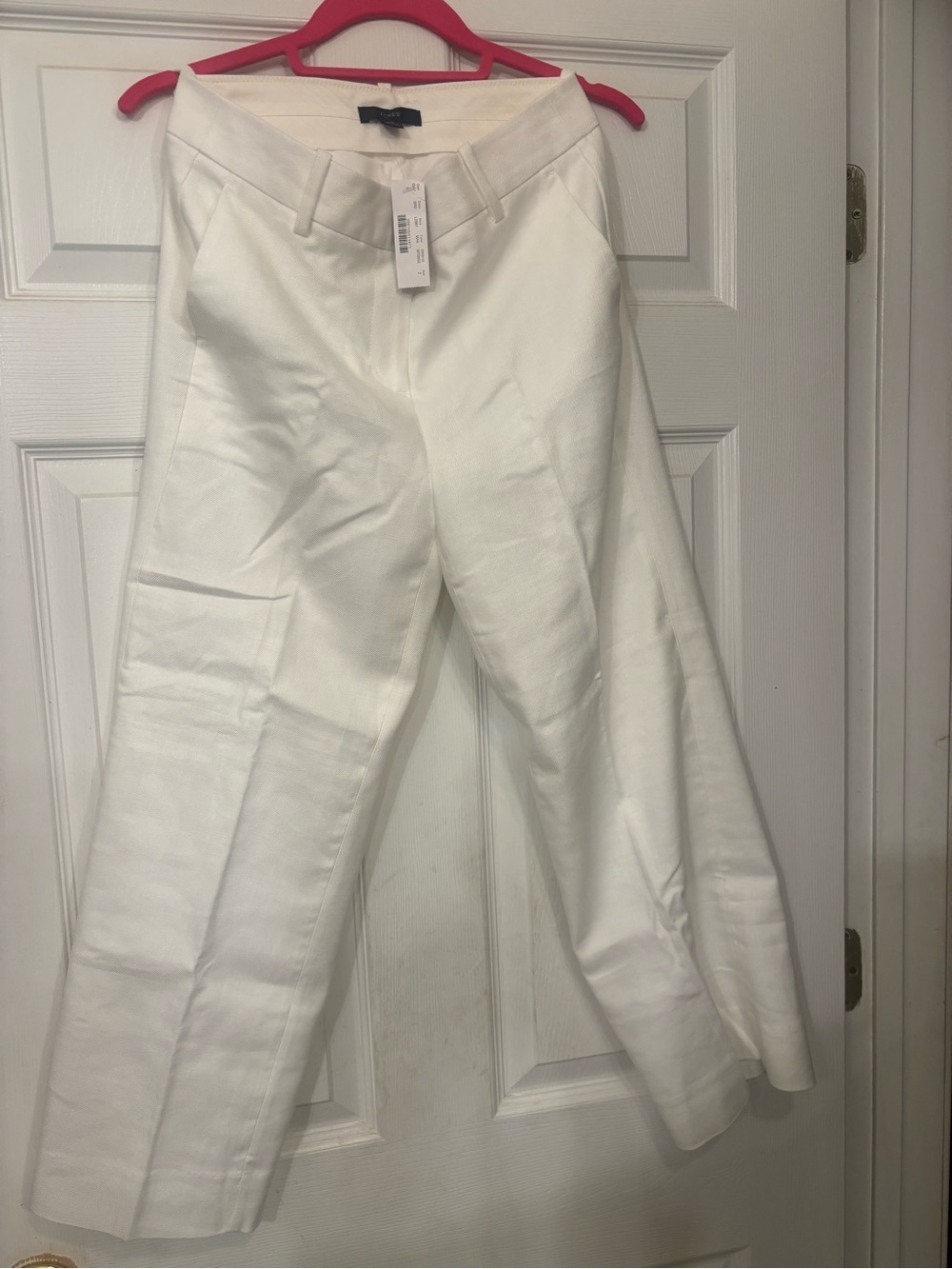 NWT J. Crew White Peyton Pant in Stretch Linen